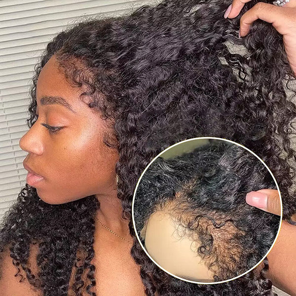 Type 4C Hairline Edges Curly Wigs 13x4 HD Lace Front Human Hair Wigs | Bosun Hair