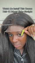 kinky straight 4c edges wigs