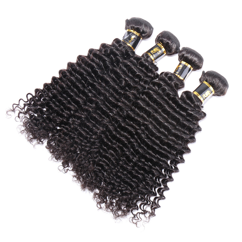 Bosun Hair Deep Wave 5 Bundles Natural Black Color 100% Human Hair