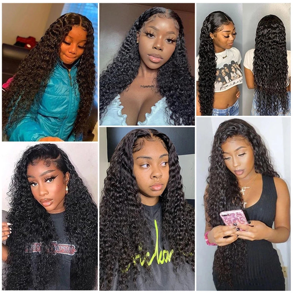 Bosun 4 Bundles Deep Wave Human Hair Bundles Unprocessed Hair Weaves