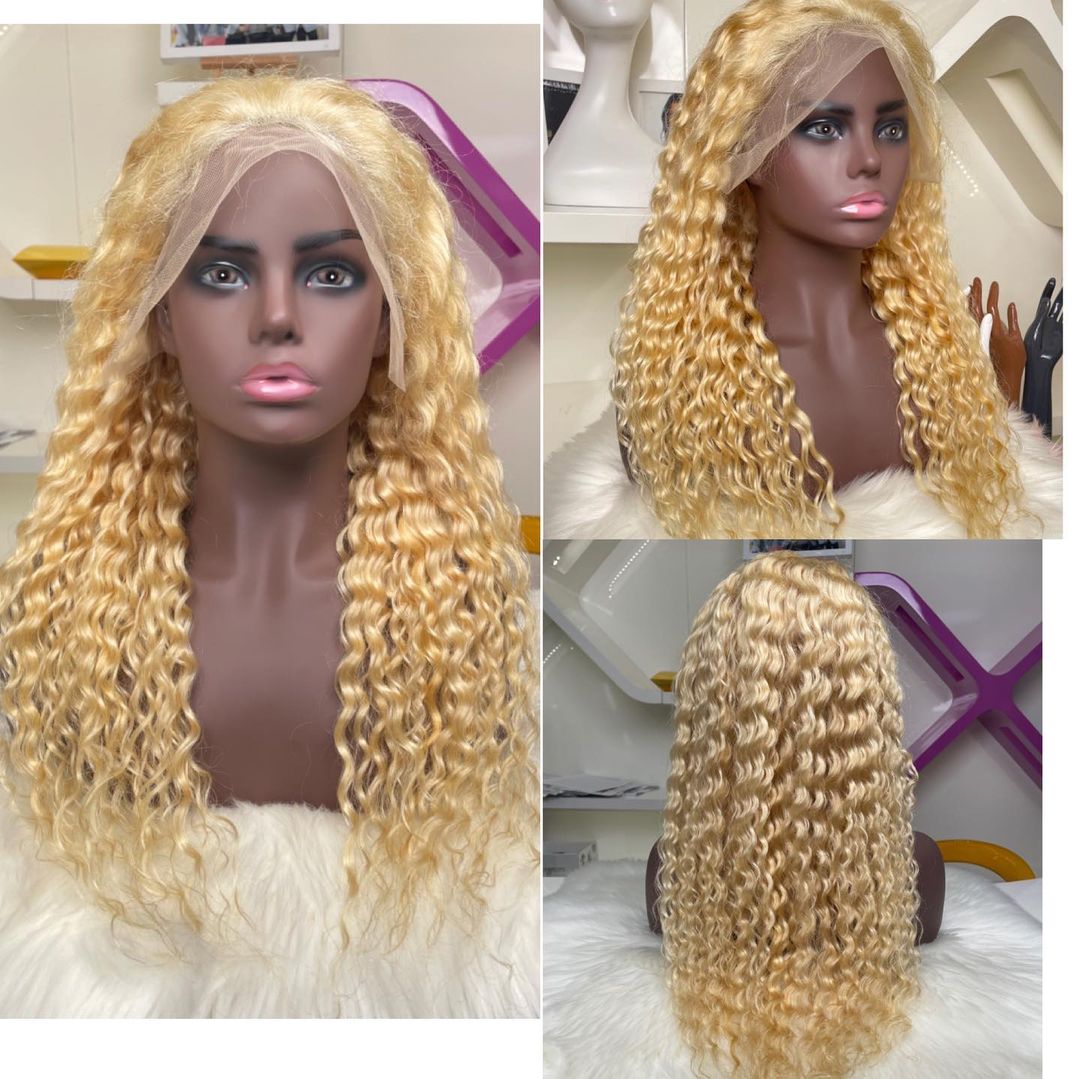 Bosun Hair 613 Blonde Deep Wave Wigs Human Hair 13×4 Undetectable Lace Front Wigs