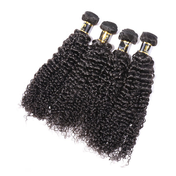 Bosun 4 Bundles Kinky Curly Human Hair Bundles Unprocessed Hair Weaves