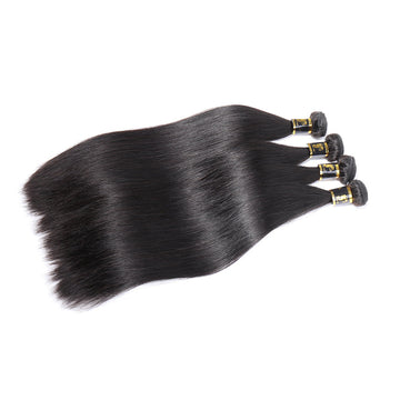 Bosun 4 Bundles Straight Human Hair Bundles Unprocessed Hair Weaves