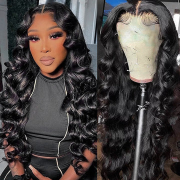 Bosun Hair 13x4 13x6 HD Transparent Lace Front Human Hair Wigs Loose Wave Frontal Wigs