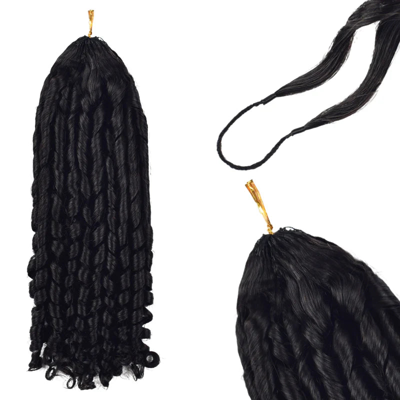 Bosun Hair Pissy Curl Pixe Crochet Hair Natural Black Human Hair Extensions