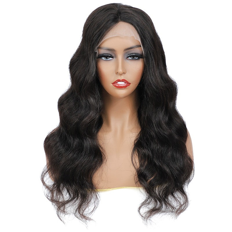 BOSUN HAIR Body Wave Tpart Wig Human Hair Natural Black Color Lace Part Wig with Natural Hairline