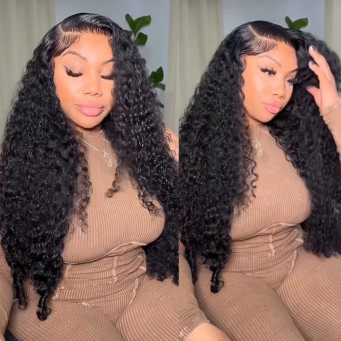 Bosun Hair Wear Go Kinky Curly Lace Front Wigs Pre Cut Lace with Natural Hairline Glueless Wigs