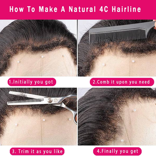 Deep Wave 4C Hairline Edges Wigs 13x4 HD Lace Front Human Hair Wigs | Bosun Hair