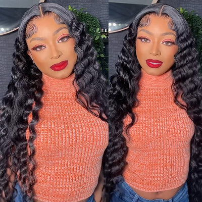 BOSUN HAIR Wear & Go Loose Deep Lace Wigs Glueless Pre Cut HD Lace Wigs Beginner Friendly