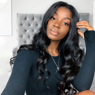 BOSUN HAIR New Arrival Upart Wig Natural Black Loose Wave Wigs