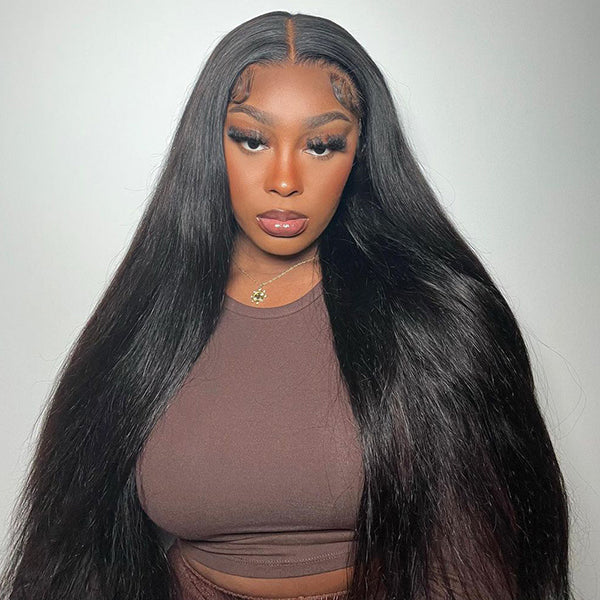 Bosun Hair NEW Knot Bleaching Wear & Go Glueless Straight Closure Frontal Wig