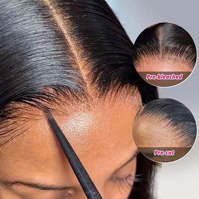 BOSUN HAIR Wear & Go Loose Deep Lace Wigs Glueless Pre Cut HD Lace Wigs Beginner Friendly