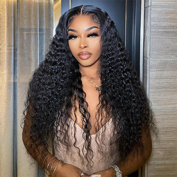 Water Wave PPB Wear Go Wigs Pre-Plucked 13x4 HD Lace Front Wigs Bleached Knots Human Hair Wigs