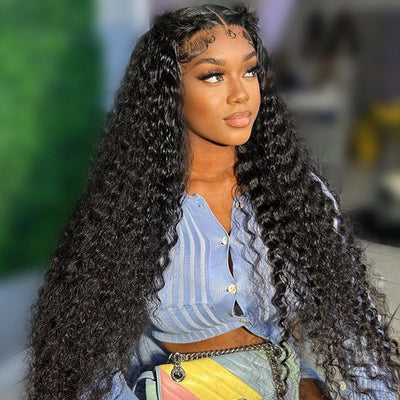 Water Wave PPB Wear Go Wigs Pre-Plucked 13x4 HD Lace Front Wigs Bleached Knots Human Hair Wigs