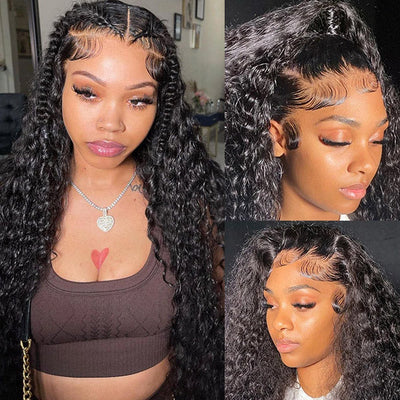 Water Wave PPB Wear Go Wigs Pre-Plucked 13x4 HD Lace Front Wigs Bleached Knots Human Hair Wigs