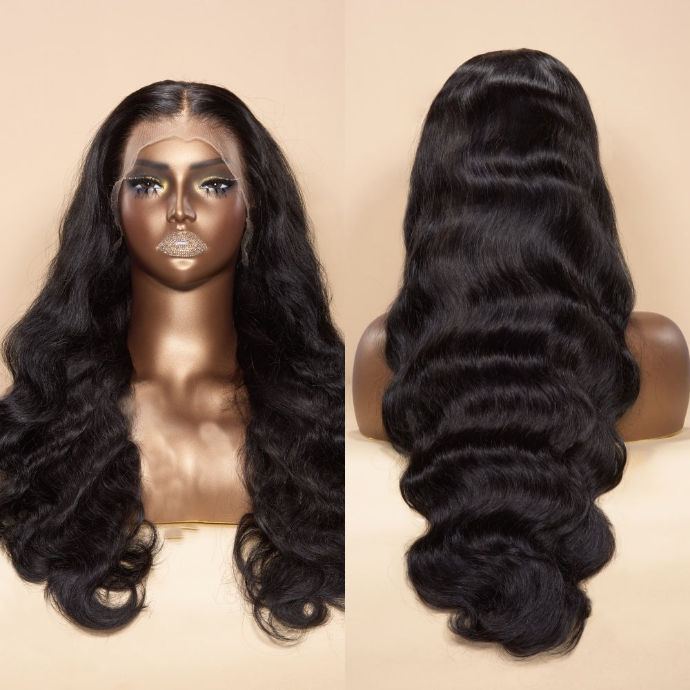 Bosun Hair Body Wave Lace Frontal Wig 13x4/13x6 HD Full Frontal Bleached Knots Wig Pre-plucked 100% Human Hair Wig