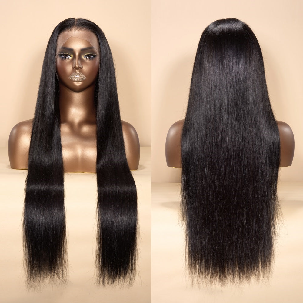 Bosun Hair Straight Lace Front Wig 13x4/13x6 HD Lace Bleached Knots Frontal Wig with Baby Hair Pre-plucked Hairline
