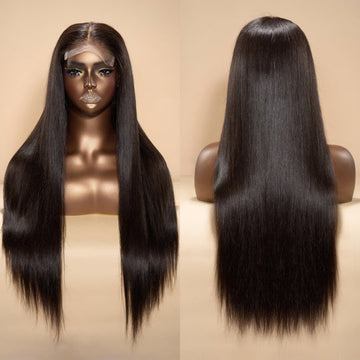 Bosun Hair Straight Lace Closure Wig 4x4/5x5/6x6 Bleached Knots HD Lace Closure Wig Pre-plucked Straight Human Hair Wig