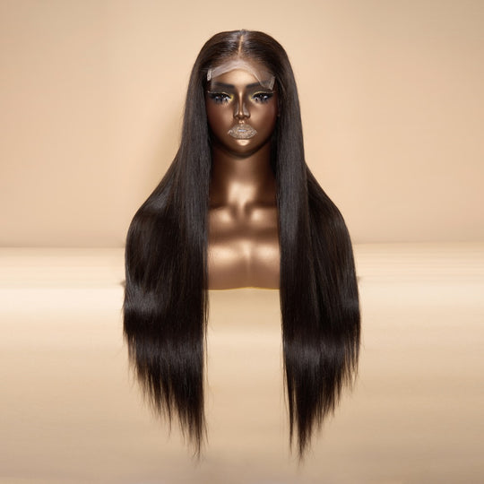 Bosun Hair Straight Lace Closure Wig 4x4/5x5/6x6 Bleached Knots HD Lace Closure Wig Pre-plucked Straight Human Hair Wig