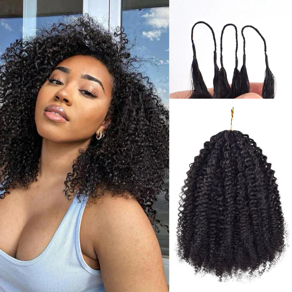 Bosun Hair Crochet Human Hair Afro Curly 4C Hair Extensions