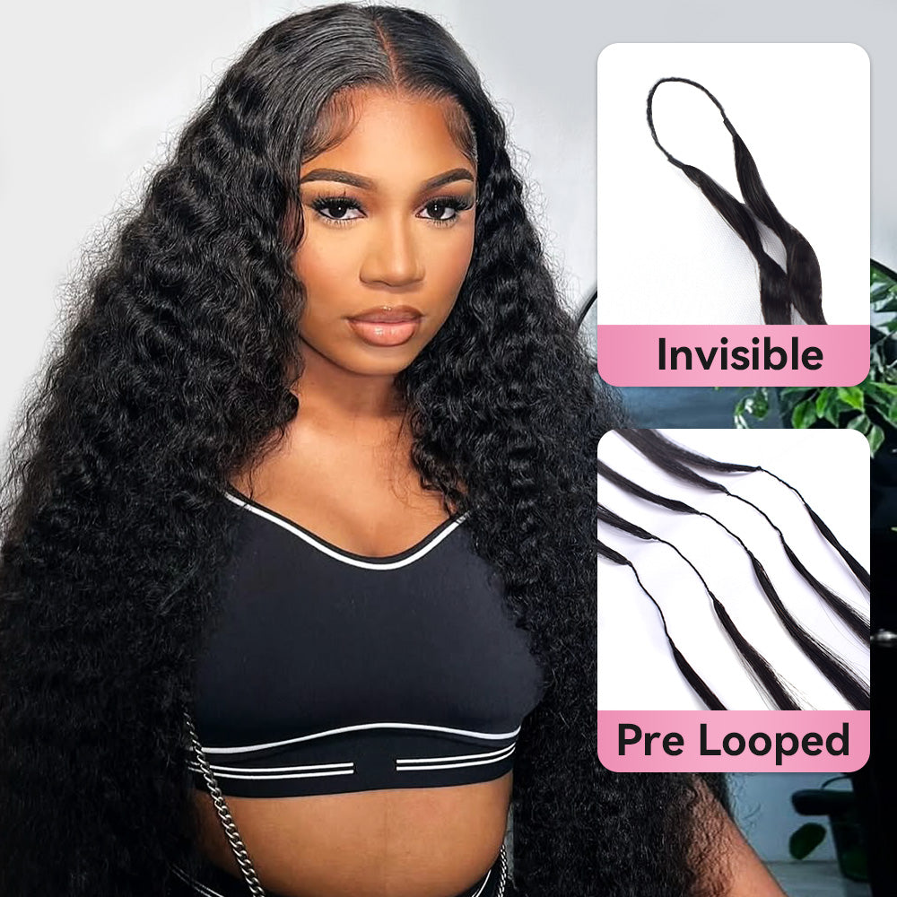 Bosun Hair Deep Wave Crochet Hair Natural Black Human Hair Extensions