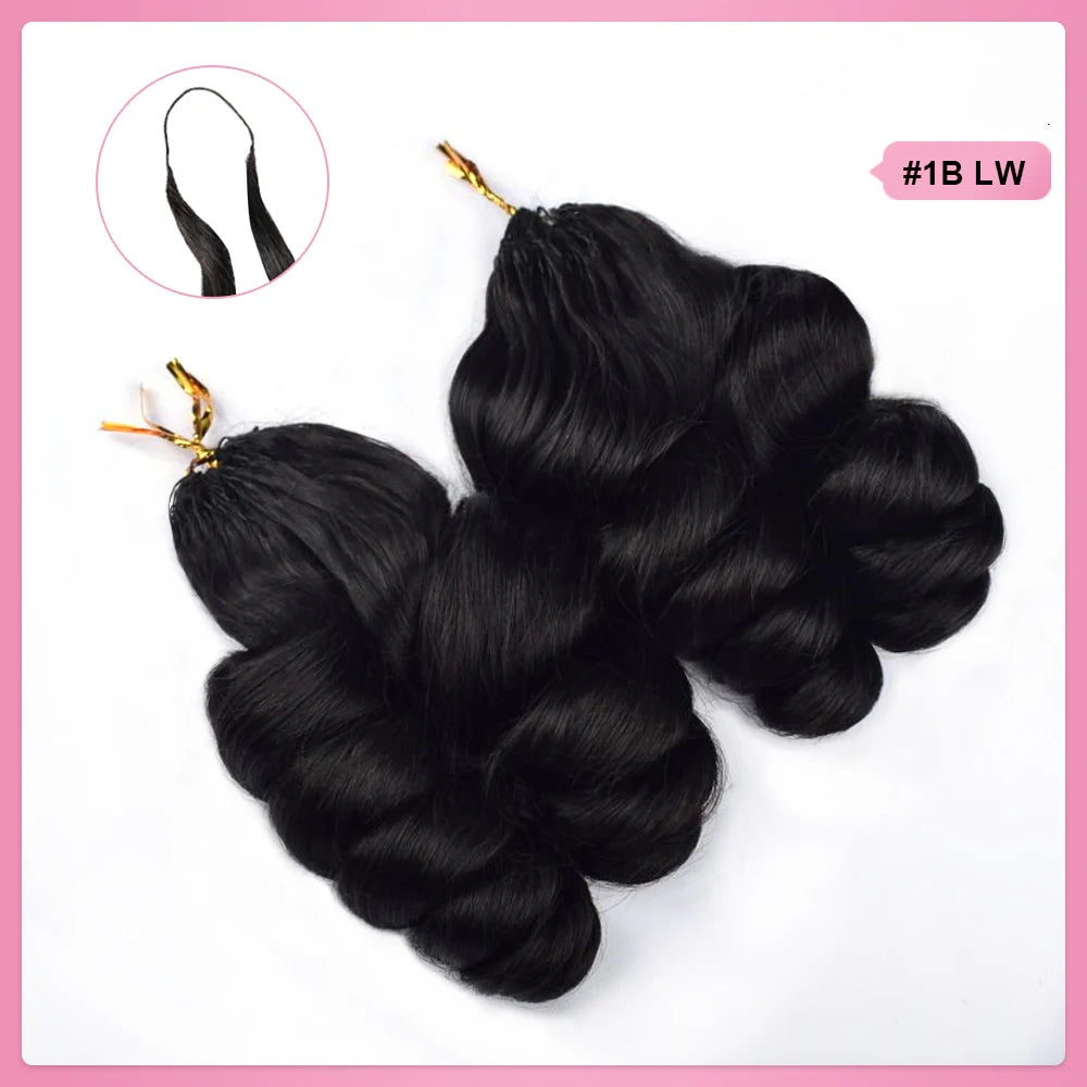 Bosun Hair Loose Wave Crochet Hair Natural Black Human Hair Extensions