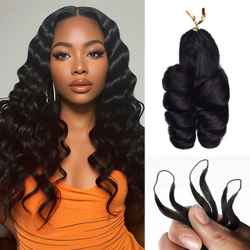 Bosun Hair Loose Wave Crochet Hair Natural Black Human Hair Extensions