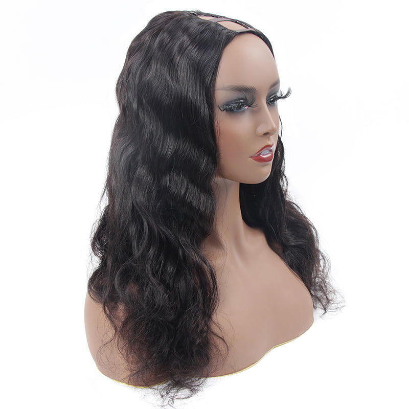 BOSUN HAIR U Part Wig Human Hair Body Wave Upart Wigs Natural Color For Women Glueless wigs