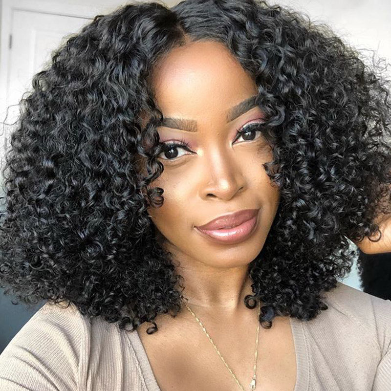 BOSUN HAIR New Arrival Upart Wig Natural Black Kinky Curly Wigs