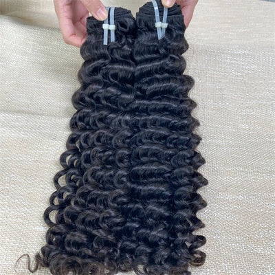 12A Raw Quality Deep Wave Hair Unprocessed Hair 3 Bundles Deal