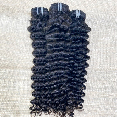 12A Raw Quality Deep Wave Hair Unprocessed Hair 3 Bundles Deal