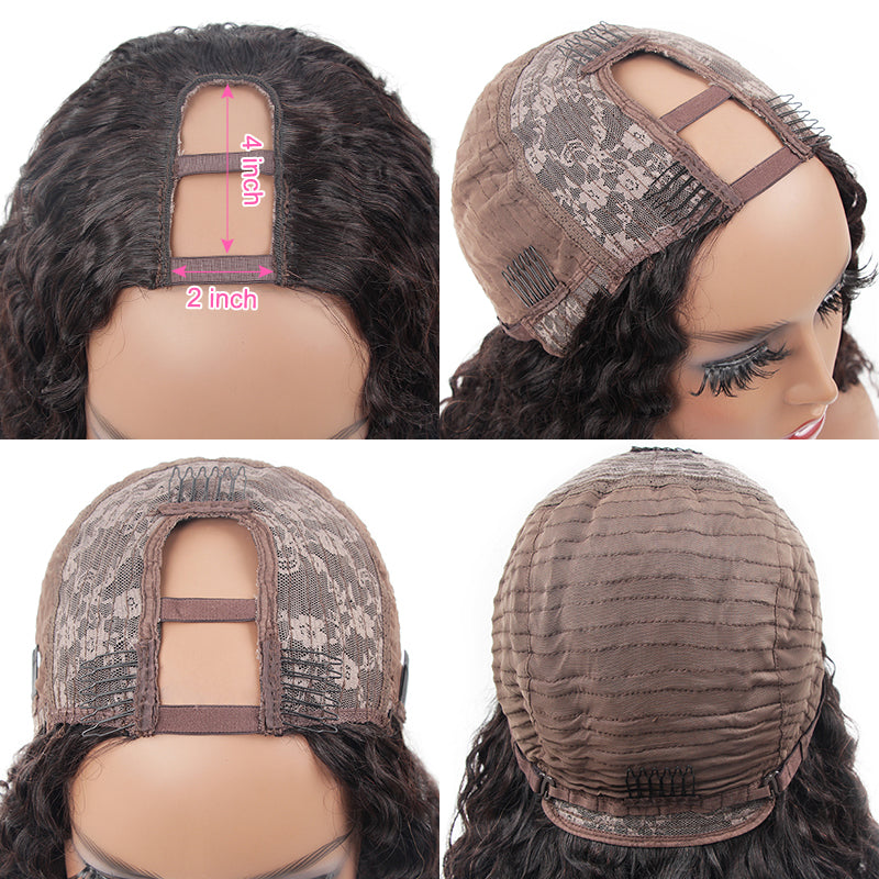 BOSUN HAIR New Arrival Upart Wig Natural Black Deep Wave Wigs