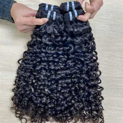 12A Raw Quality Jerry Curly Hair Unprocessed Hair 3 Bundles Deal