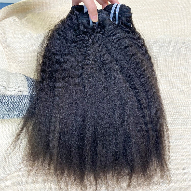 12A Raw Quality Kinky Straight Hair Unprocessed Hair 3 Bundles Deal