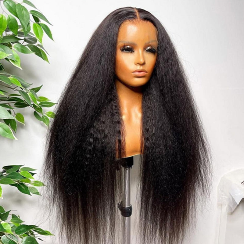 Kinky Straight 5*5 Lace Closure Wigs Pre Plucked Affordable Human Hair Wigs | BOSUN HAIR