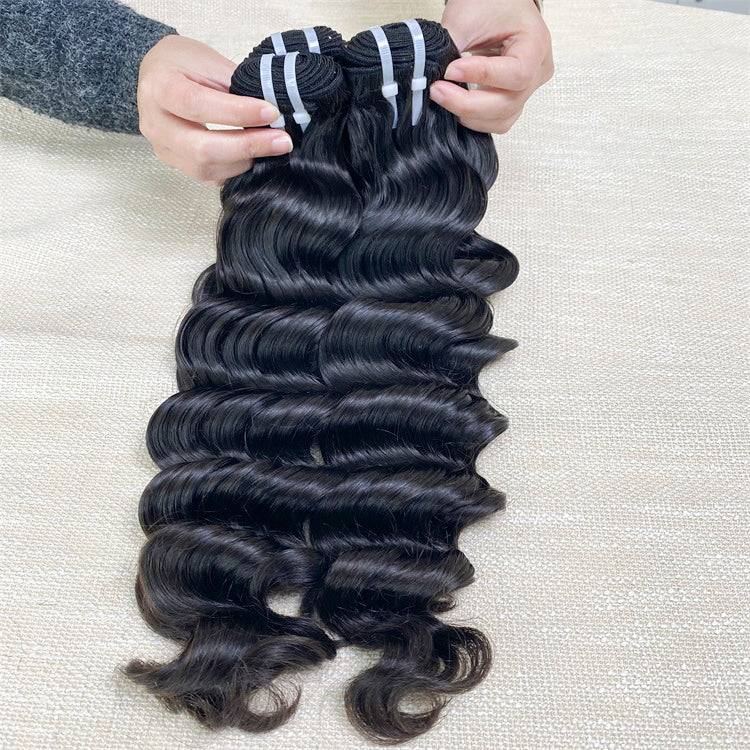 12A Raw Quality Loose Deep Hair Unprocessed Hair 3 Bundles Deal