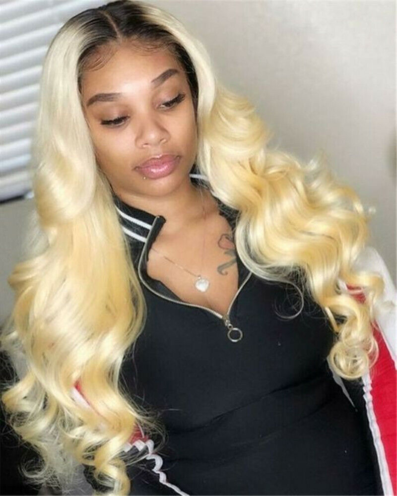 Bosun Hair Ombre Blonde Body Wave 1b/613 Lace Front Wig Pre-plucked 13x4 Lace Body Wave Human Hair Wig