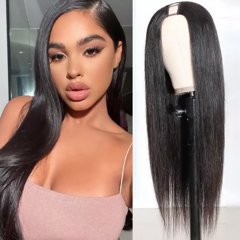 Bosun Hair New Arrival U part Wig 100% Human Virgin Hair Silky Straight Wigs