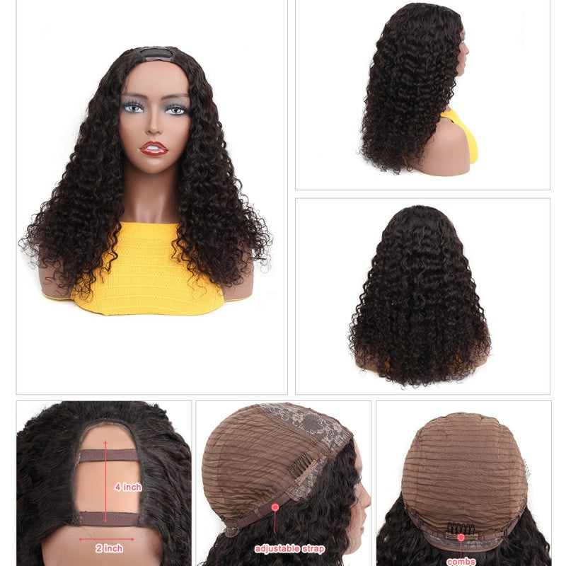 BOSUN HAIR New Arrival Upart Wig Natural Black Water Wave Wigs