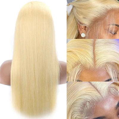 Bosun Hair Blonde Straight Human Hair 13x4 HD 613 Lace Front Wigs