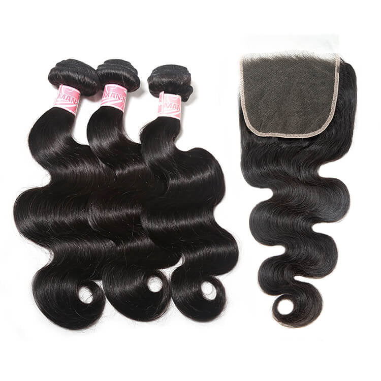 Bosun Hair 9A Hot Selling 3 Bundles Body Wave Hair With 4x4 5x5 HD Lace Closure