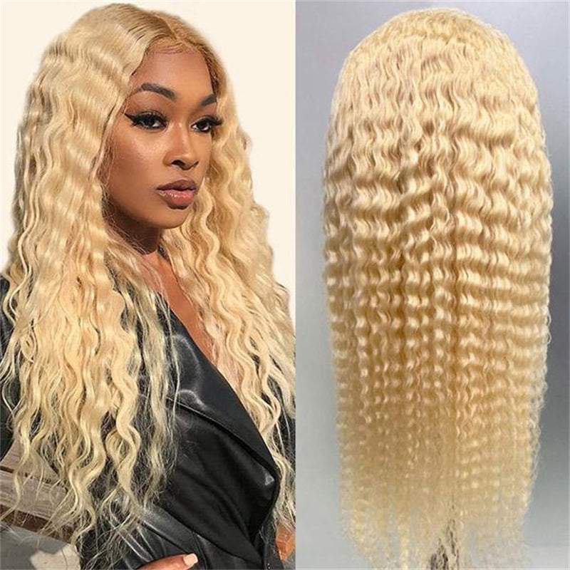 Bosun Hair 613 Blonde Deep Wave Wigs Human Hair 13×4 Undetectable Lace Front Wigs