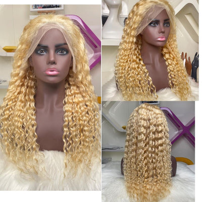 Bosun Hair 613 Blonde Deep Wave Wigs Human Hair 13×4 Undetectable Lace Front Wigs