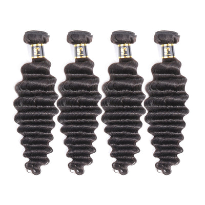 Bosun 4 Bundles Loose Deep Human Hair Bundles Unprocessed Hair Weaves