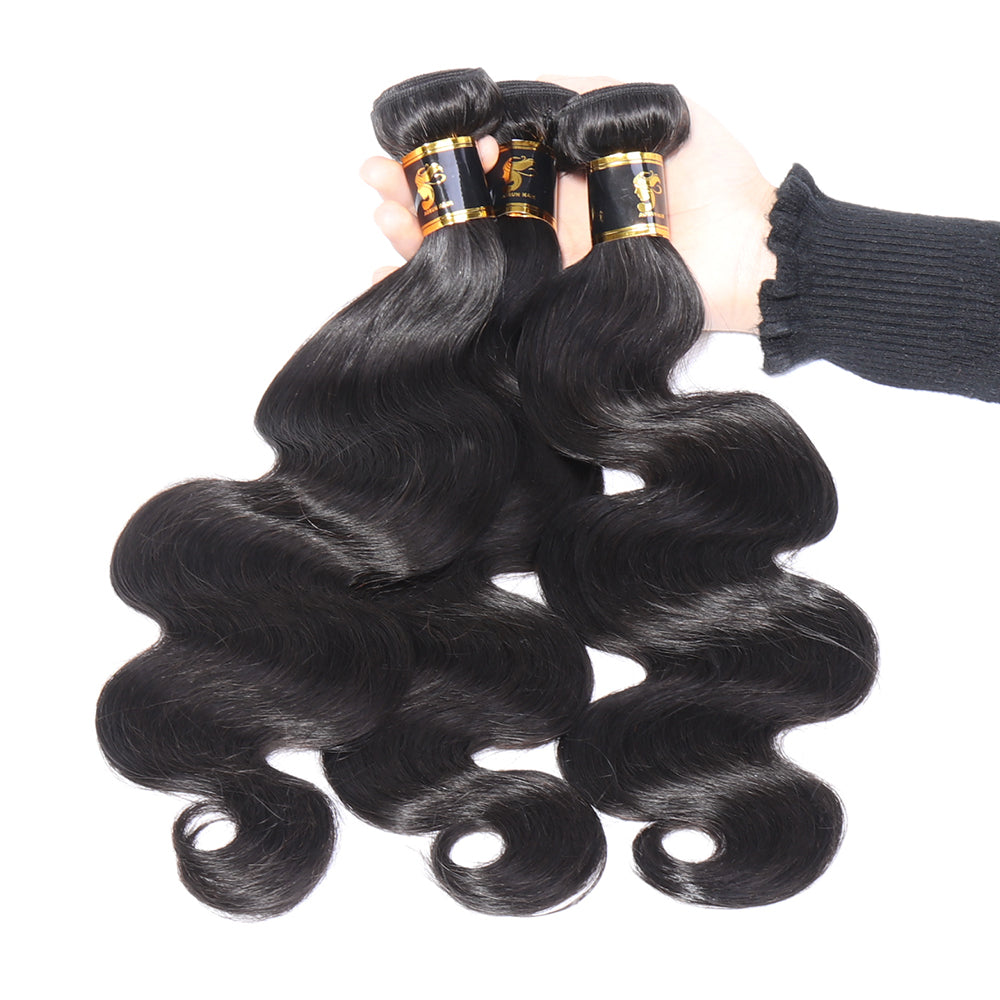 Bosun Hair Body Wave 5 Bundles Natural Black Color 100% Human Hair