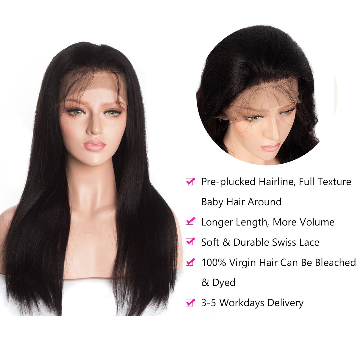 Bosun Hair Top Selling Straight Full Lace Human Hair Wigs Best Full Lace Human Hair Wig