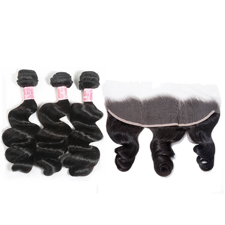 Bosun 9A 3 Bundles Loose Wave Hair With 13×4 HD 13x6 HD Lace Frontal