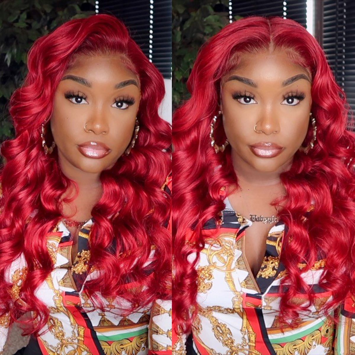 Bosun Hair Red Body Wave Undetectable Lace Front Wig Human Hair Wigs