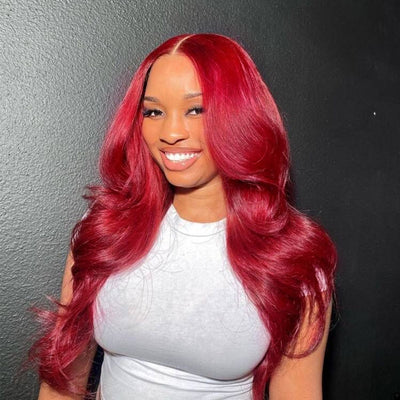 Bosun Hair Red Body Wave Undetectable Lace Front Wig Human Hair Wigs