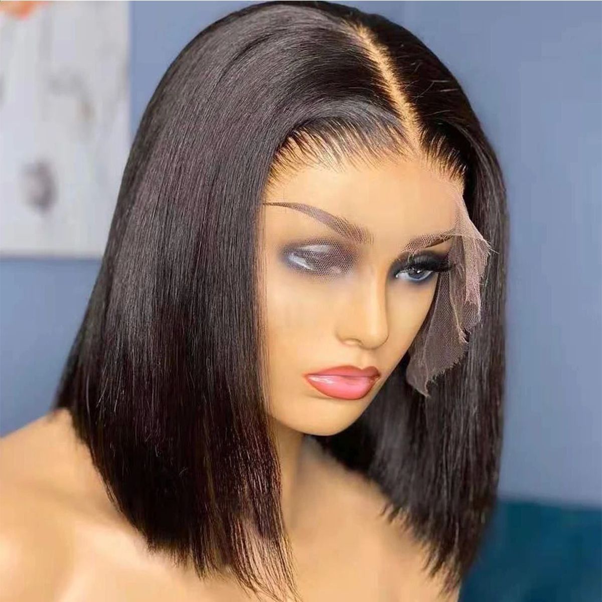 Bosun Hair Straight Human Hair 13×4 HD Lace Front Short Bob Wigs